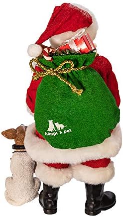 Kurt S. Adler Kurt Adler 10,5-inčni Fabriché Apdut-A-Pet Dog, 2 komada Set Santa, Multi