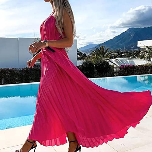 FQZWONG Ljetne haljine za žene 2023 povremeni trendi zabavni klub dugačke sunčeve haljine maxi seksi vintage plaža za odmor odmor