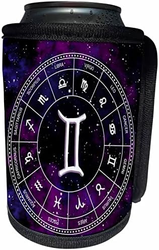 3Drose Blizanci Zodiac Sign Stil Astrology Dar. Bijela. - Omota za hladnjak za hladnjak