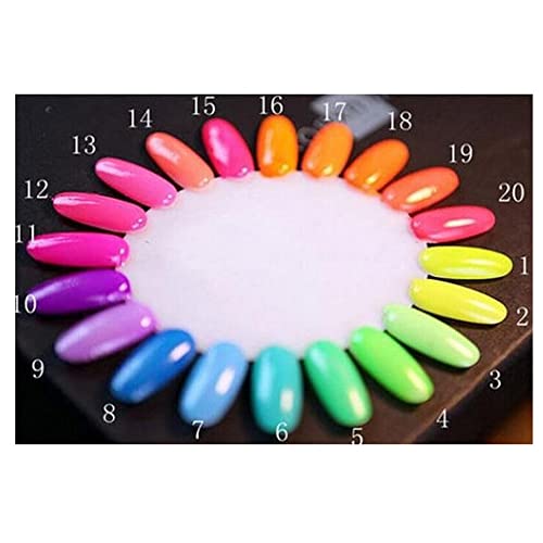 20 boja serija fluorescentnog neonskog svjetlucavog gel laka za nokte za sjaj u tamnim alatima za umjetnost noktiju kozmetička modna