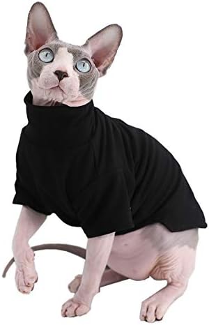 Sphynx Cat odjeća zima debele pamučne majice dvoslojne odjeće za kućne ljubimce, košulje za pulover mačića s rukavima, odjeća za mačke