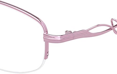 Heles ženskog ovalnog poluvremena leća za čitanje naočala protiv refleksije UV premaz Spektakl čitač-ružič || +1.75 Snaga