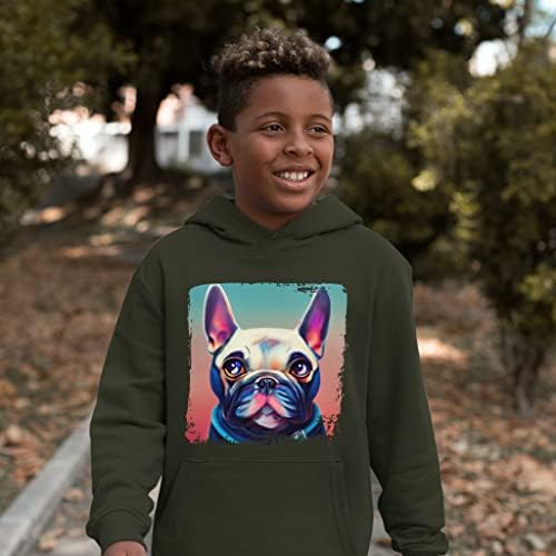 Šarena pseća dječja spužva s spužvama hoodie - kapuljača s tiskanom djecom - grafička kapuljača za djecu