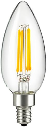 Sunlite CTC/LED/AQ/4W/E12/D/CL/27K Led žarulja-torpeda u vintage starinskom stilu snage 4 W s цоколем канделябра E12, toplo bijelo