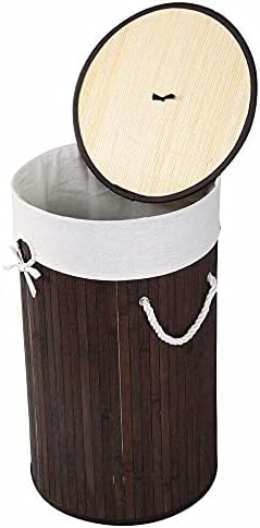 Košara za rublje od bambusa, organizator rublja, torba za odlaganje s poklopcem, smeđe košare za rublje, košare za rublje, košara za