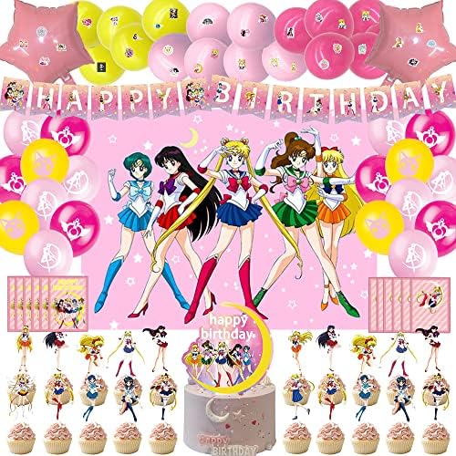 Ukrasi za zabave 125pcs rođendanski Pribor za djecu, uključujući pozadinu, balone, natpis za sretan rođendan, ukrase za torte, usluge