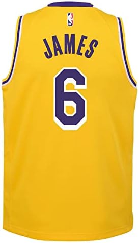 Majica Nike Lebron James Los Angeles Lakers Gold Kid's Icon Edition Swingman Jersey X-Large