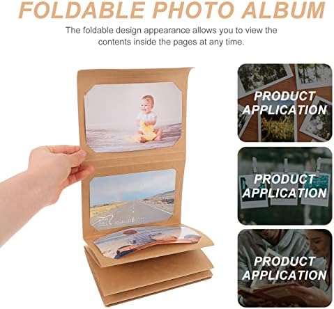 AMOSFUN vjenčani album Photo Mini Photo Album sklopivi album Photo Display Storage Holder za godišnjicu vjenčanja Valentinovo Dan Student