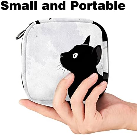 Sanitarna torba za skladištenje ubrusa, torba za jastučiće, vreća za jastuče, mala torba za šminkanje, mačka