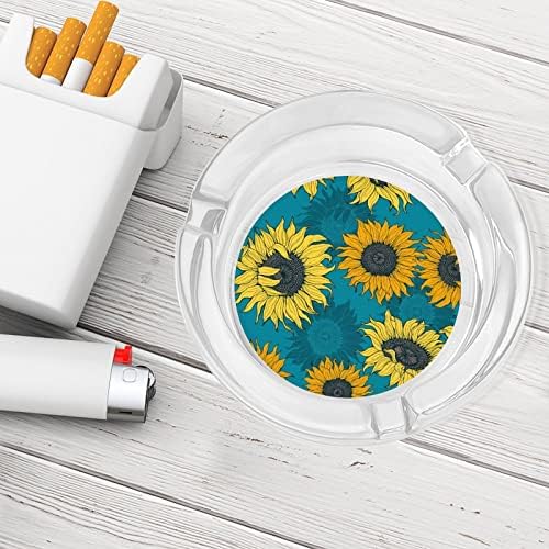Pepeoteri za cigarete žuti suncokreti kristalni stakleni pepeo ladica za pušenje pepeljara za kućni hotelski stol