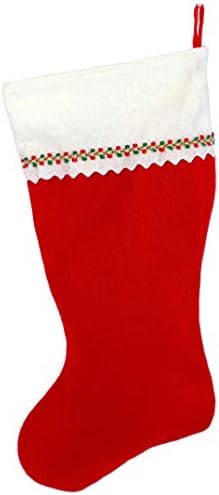 Monogrammed me izvezena početna božićna čarapa, crveno -bijeli filc, početni g