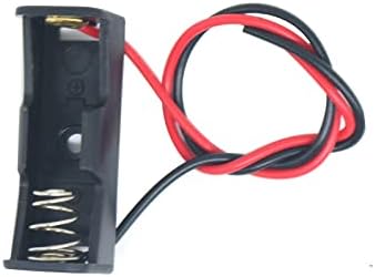 23-inčni držač baterije, 12.223 crni plastični držač baterije s crnim i crvenim vodovima žice