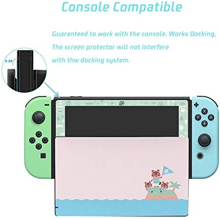 FanPL za dizajn prelaska na životinje granice od kaljenog staklenog zaslona za Nintendo Switch, prozirni HD Clear Protector Film za