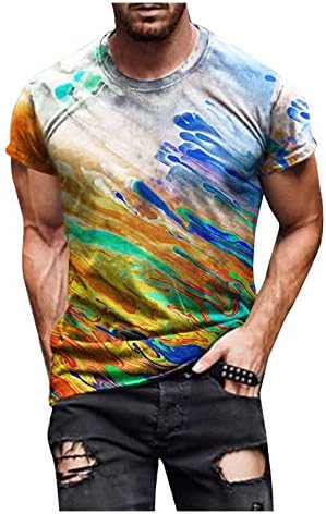 Muške košulje muške ulične mode casual zanimljiv dizajn tiskani okrugli vrat kratki rukavi za muškarce