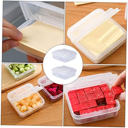 2pcs kutije za pohranu sira prozirni organizator kutija za pohranu tanjura kutija za pohranu pribora za jelo spremnik za pripremu hrane