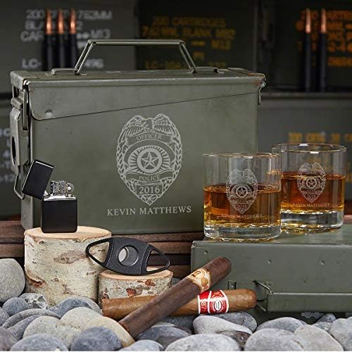 Policijska značka Prilagođena municija viskija i cigara može se pokloniti za policiju