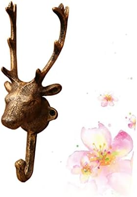 Podpotpuni zidni nosač nosača za odjeću vintage dekor rogovi dekor odjeća viseći kuka životinja glava zidna dekolte jelena zidna ukras