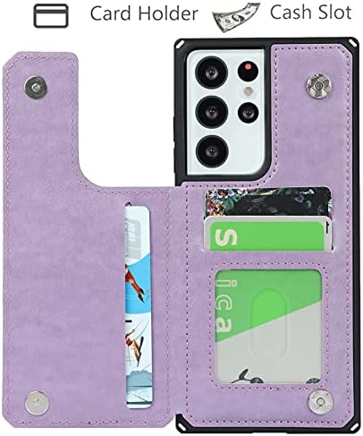 Torbica-novčanik Jaorty za Galaxy S21 Ultra s RFID-blokadom, držač za kartice za djevojke i žene, stalak od umjetne kože s magnetska