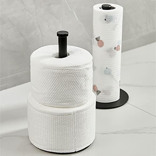 QFFL kuhinjski papir držač kotrljanja, stalak za dodjelu od nehrđajućeg čelika, stajač papirnatih ručnika s ponderiranom bazom, za