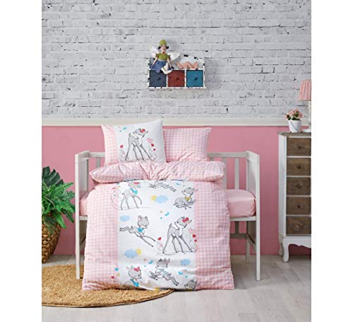 pamučna dječja posteljina, štene gazele tematski set pokrivača, krevetić za djevojčice za djevojčice