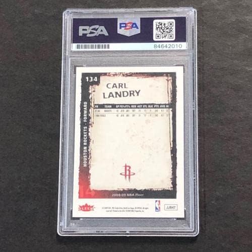2008-09 NBA Fleer 134 Carl Landry s potpisom Card Auto PSA/DNK ploča - košarkaške pločice rookie kartice