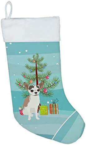 Caroline blaga wdk2981cs chihuahua merle božićna božićna čarapa, kamin viseće čarape božićna sezona zabava dekor obiteljski odmor ukrasi,