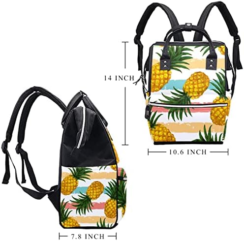 Guerotkr putuju ruksak, vreća pelena, vrećice s pelena s ruksacima, uzorak u boji voća od ananasa uzorak