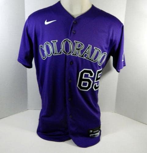 2020. Colorado Rockies Chris Rabago 65 Igra izdana POS Upotrijebljena Purple Jersey 46 454 - Igra Korištena MLB dresova