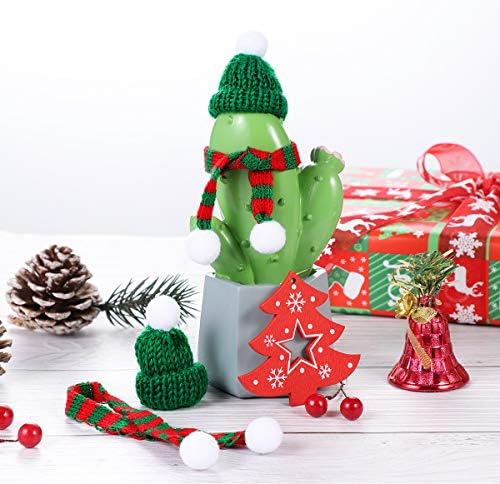 10 kompleta elegantnih božićnih mini šalova i šešira, ukrasa za odjeću za lutke, pribora, biljaka, ukrasa za kućni festival