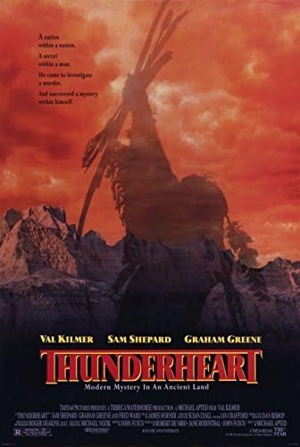 Thunderheart - 27 x40 originalni filmski plakat One list 1992 Val Kilmer Graham Greene