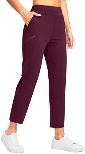 Ženske golf hlače od 3 džepa s patentnim zatvaračem 7/8 rastezljive hlače do gležnja za žene koje putuju i rade