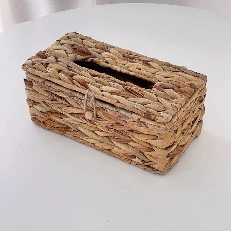 Lukeo vodena hijacintska kutija tkana tkiva Rattan tkani poklopac sanitarna kutija za papir obitelj dnevni boravak za ispiranje papirnate
