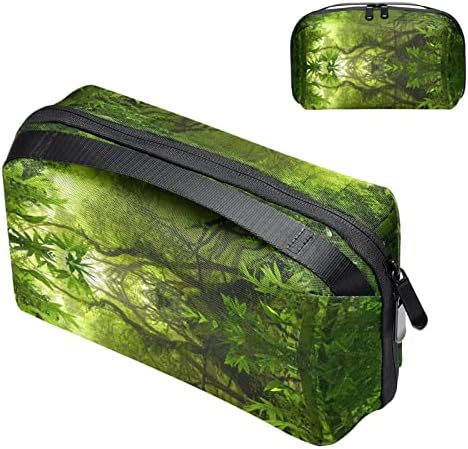 Make up torba, kozmetička torba, vodootporna organizator torbe za šminku, šuma zelenog drveta tropska džungla