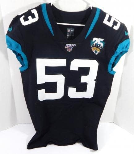 2019 Jacksonville Jaguars Ramik Wilson 53 Igra izdana Black Jersey 25 100 P 8 - Nepotpisana NFL igra korištena dresova