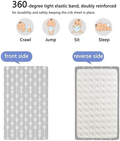 Strelice s tematskim opremljenim mini krevetićima, prijenosnim plahtima za mini krevetiće ultra mekane limove za krevetiće za djevojčice