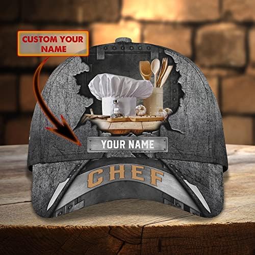 Prilagođeni naziv 3D ispisani unisex cap chef hobby hab hobby naziv cap cap prilagođeni tekst naziv chap Snapback hat bejzbol kapica
