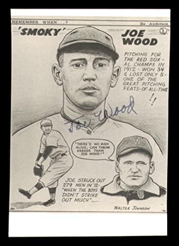 Fotografija stranice časopisa Boston Red Socks veličine 3. 5v5 s autogramom Smokie Joe drvo članak 213672-MLB časopisi s autogramima