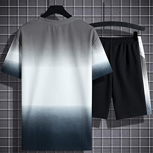 Modni muškarci casual odijelo za znoj ljetne majice s kratkim rukavima kratke hlače sets muško odijelo za sportsku odjeću