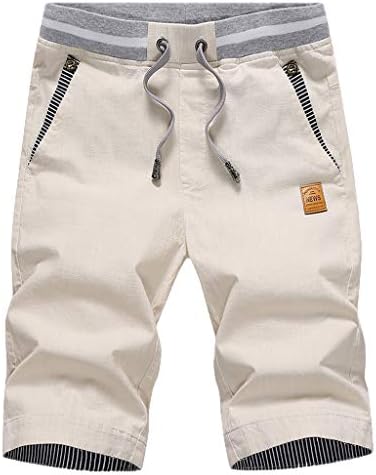 Sezcxlgg atletski planinarski hlače pamučne kratke hlače ljetne vrećice u boji labave muške kratke hlače casual modne muške hlače