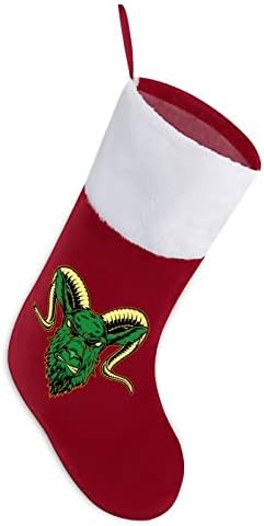 Šarena bijesna kozja božićna čarapa čarapa s plišanim kaminom visi za dekor domaćeg drveta