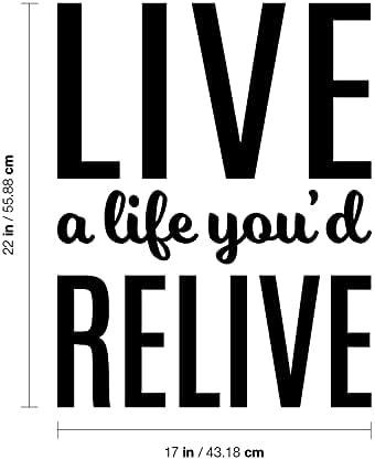 Vinilna zidna naljepnica-živite život koji biste proživjeli-22 17 - moderna motivacijska naljepnica s citatom optimizma za kućni ured,