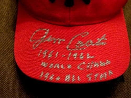 Jim Coates 1961-1962 WSC 1960 A/S Yankees Pitcher Auto Vintage Crveni kap