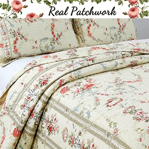 Ugodna linija Kućna moda luksuzni klasični pokrivač za posteljinu, pamučna bež plava cvjetna ružičasta cvjetna boemskog stila