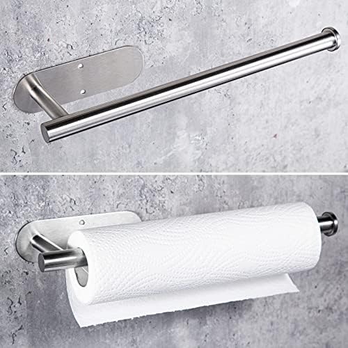 Držač kuhinjske role ispod ormarića, nadograđeni držač ručnika za toaletni papir na zid, držač ručnika za suđe samoljepljiv ili izbušen
