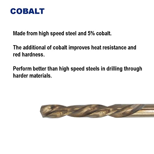 1/8-inčni kobaltni čelik M35 Bit lijeve bušilice za uklanjanje oštećenih vijaka i vijaka, pakiranje od 6