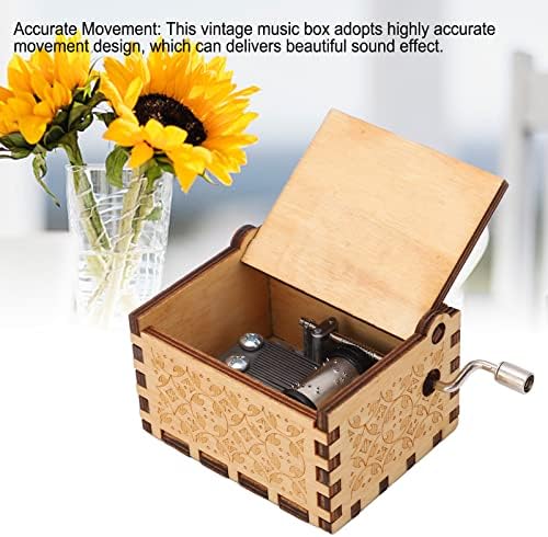 Wood Music Box, Antique ugravirane glazbene kutije za ljubav jedna drvena glazbena kutija - Pokloni za ljubavnika, dečka, djevojke,