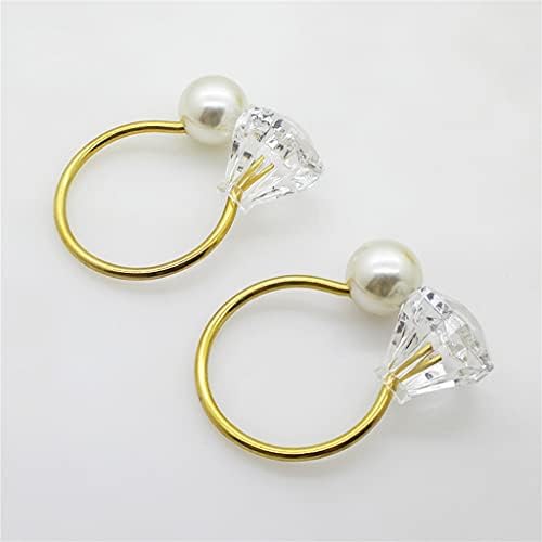 Renslat 10pcs Pearl Diamond Decoration Aptaration Ring za pribor za ukrašavanje stola za svadbene zabave