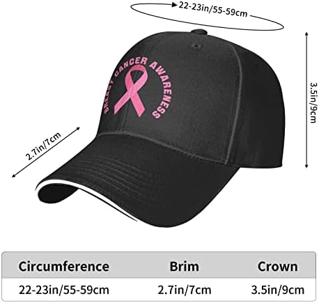 Svjesnost o raku dojke ružičasta vrpca za bejzbol kapu za muškarce i žene modni tati šeširi unisex kapije za odrasle kamiondžije zakrivljeni