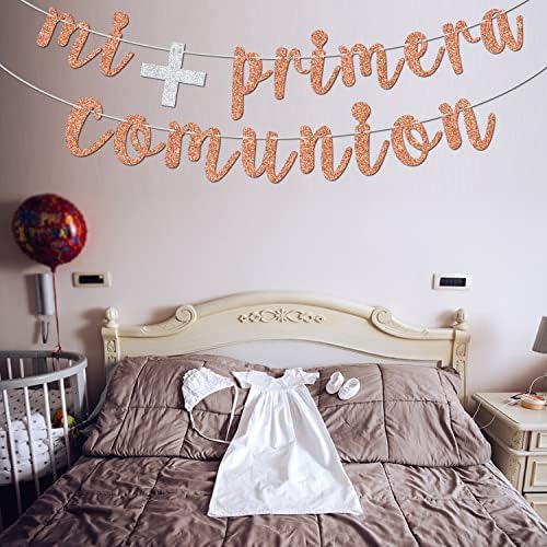Glitter Mi Primera Comuniòn Banner - Dječje krštenje/dekor prvog zajedništva - Bog blagoslovio ovo dijete za bebe tuširanje svadbe