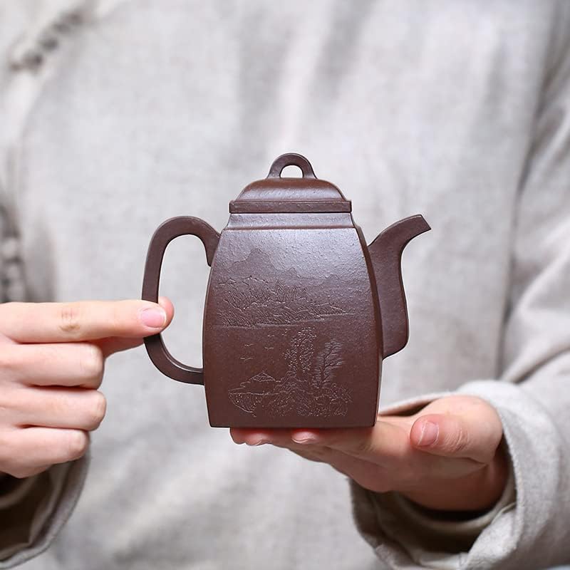 Originalna ruda ustajala staro ljubičasto blato Poznata čisto ručno izrađena ljubičastog pijeska Hanfang Teapot Craftsman Literati